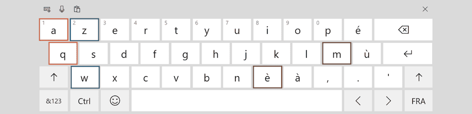 フランス語（フランス）キーボード