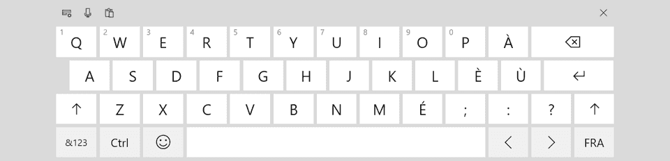 フランス語（カナダ）キーボード