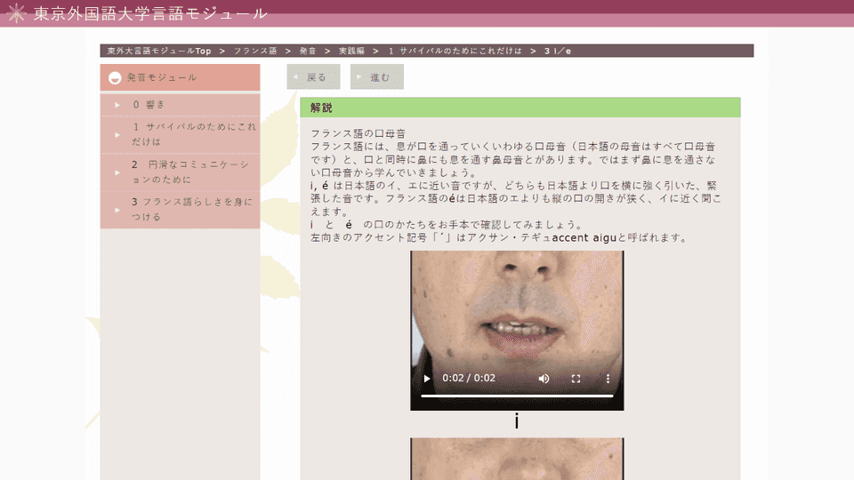 東京外国語大学言語モジュール フランス語